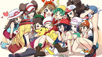 ohn pkmn, coin (pokemon), dawn (pokemon), lyra (pokemon), may (pokemon),  pachirisu, selene (pokemon), creatures (company), game freak, nintendo,  pokemon, pokemon (game), pokemon dppt, pokemon hgss, pokemon legends:  arceus, pokemon oras, pokemon sm