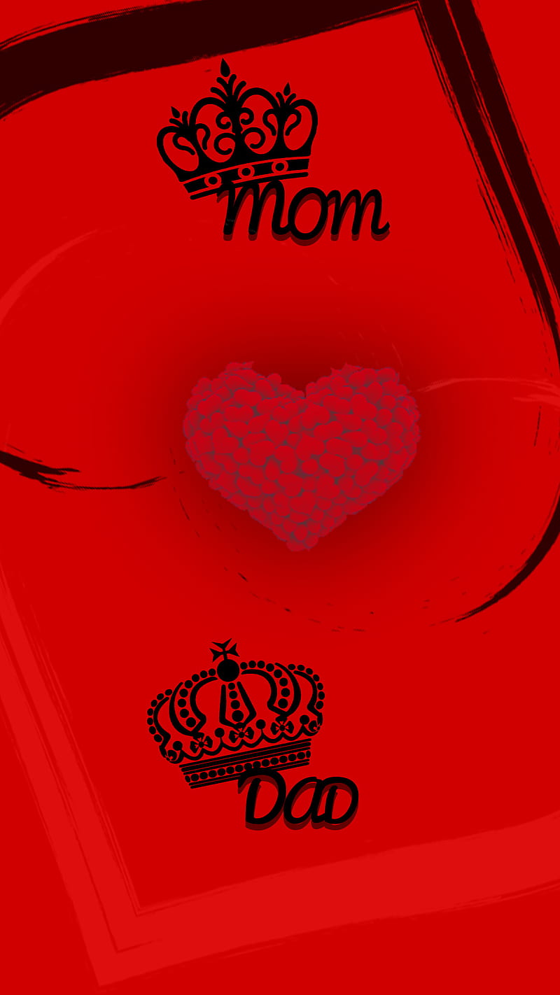 Mom Dad, cool, god heart, king, love, queen, red, HD phone wallpaper |  Peakpx