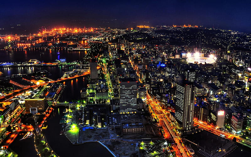 Shibuya nightscapes, Tokyo, modern buildings, Asia, japan, HD wallpaper