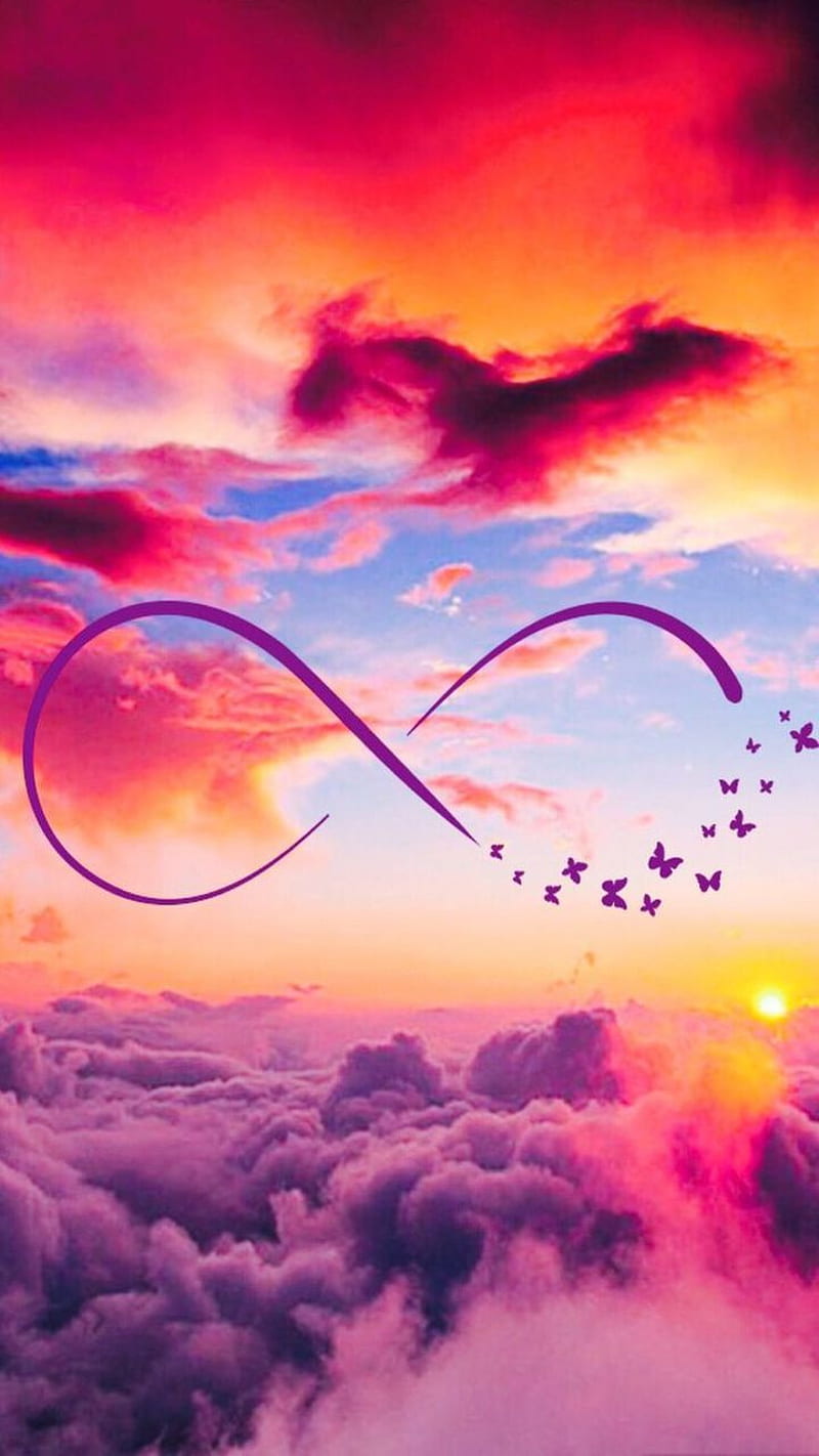 infinity, butterfly, sky, HD phone wallpaper