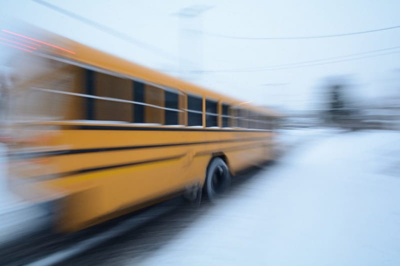 the wheels on the bus go round and round, school bus, panning, winter bus, bus, HD wallpaper