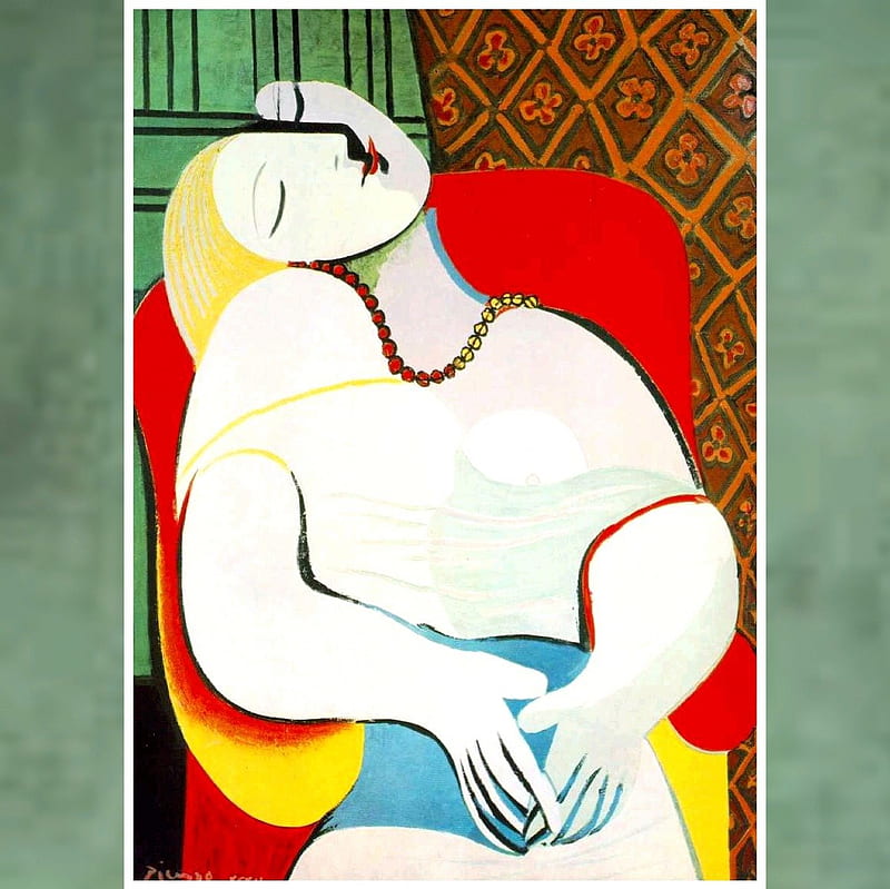 The Dream Picasso Painting Pablo Cubist Hd Wallpaper Peakpx
