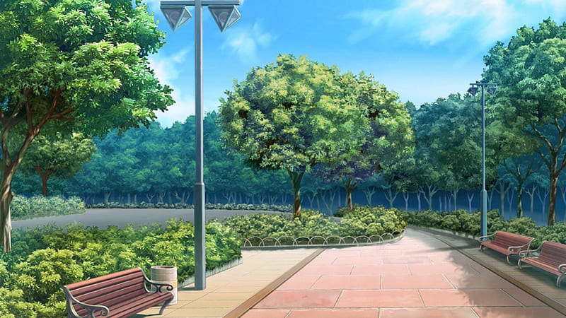 Building clouds koe no katachi nobody park scenic shade sky tagme Anime  Park Scenery HD wallpaper  Pxfuel