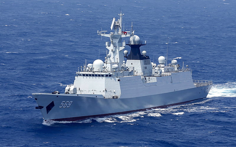 CNS Yulin, 569, Type 054A frigate, Jiangkai II, Chinese frigate, Chinese Navy, Guided-Missile Frigate, HD wallpaper