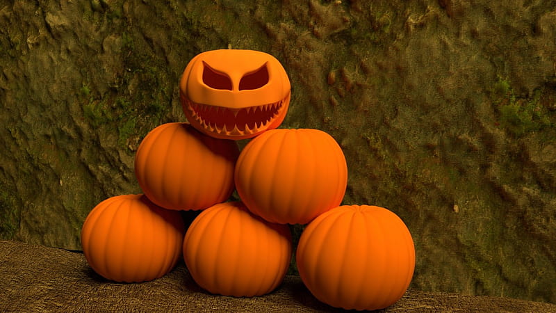 Pumpkin Carving Time, sfrederick2, Pumpkin, Orange, Halloween, Carved, HD wallpaper