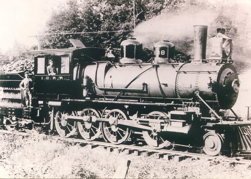 jackson 300 Casey jones engine (WDS), , steam engine, train, jackson 300, black and white, wds, HD wallpaper