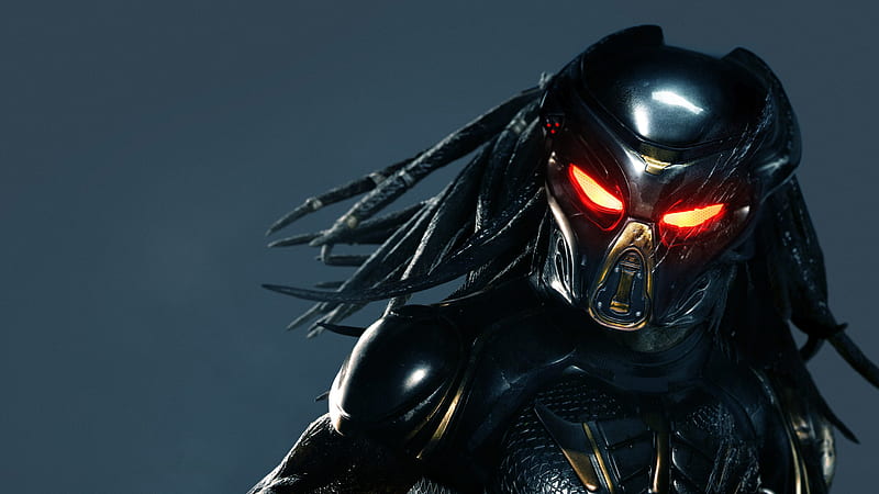 Predator , predator, movie, eyes, black, gray, red, warrior, alien, angry, HD wallpaper