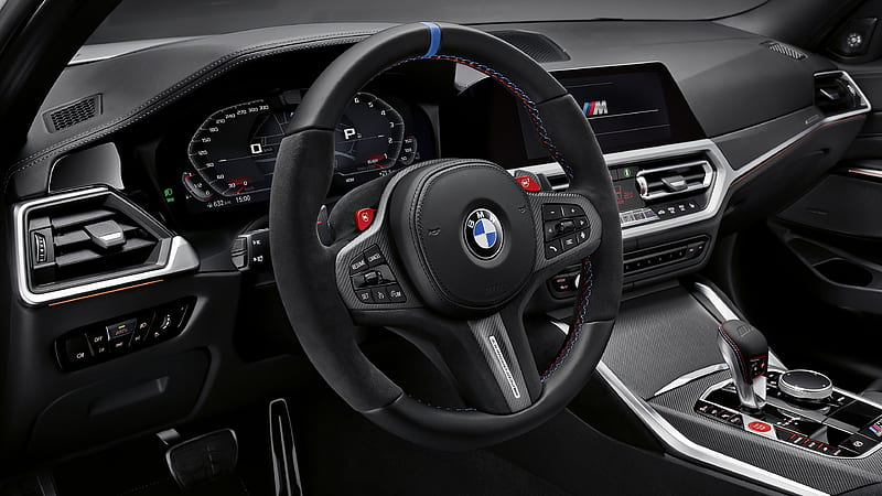 BMW M3 Competition M Performance Parts 2020 Interior, HD wallpaper