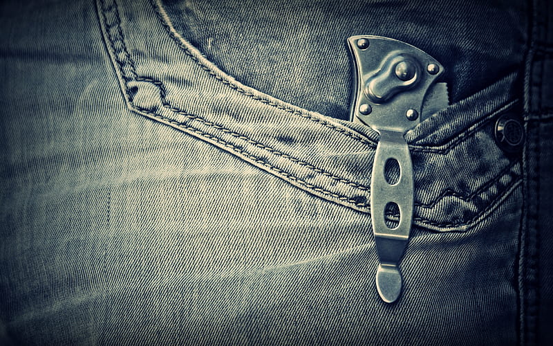 Jeans, pocket, knife, HD wallpaper