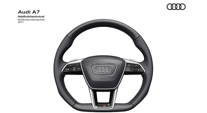 2019 Audi A7 Sportback - Multifunction steering wheel , car, HD wallpaper