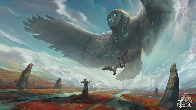 Fantasy Animals, Owl, Cloud, Shaman, Wings, HD wallpaper