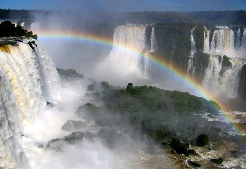 IGUAZU FALLS, BRAZIL, nature, iguazu, waterfalls, brazil, HD wallpaper