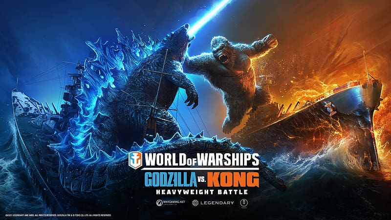 King Kong, Video Game, Godzilla, World Of Warships, Godzilla Vs Kong, Warships, HD wallpaper
