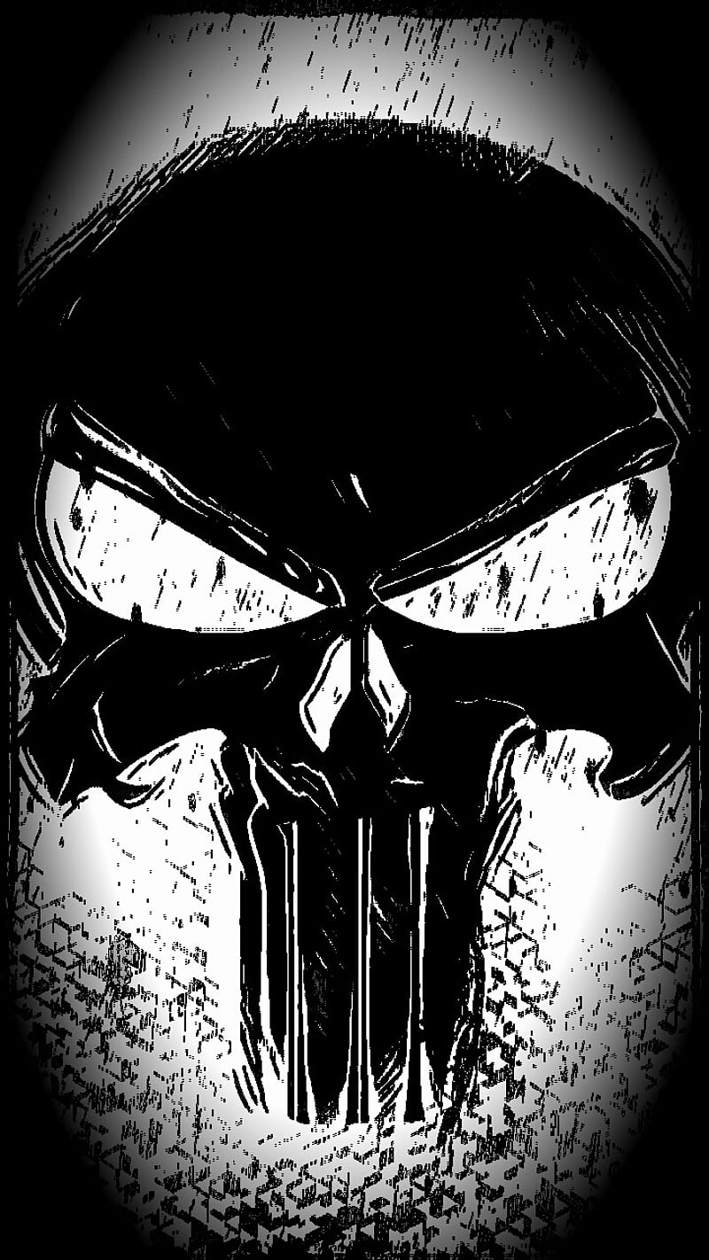 Download Punisher Logo iPhone Dark Wallpaper