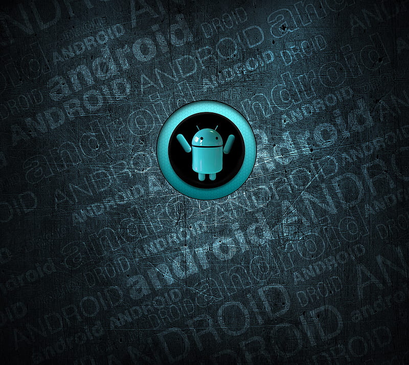 Android wall series, 3d, android, best, cool, cyan, wall, HD wallpaper