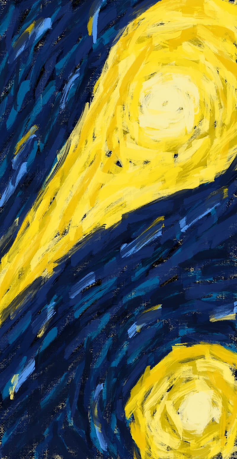 Van Gogh, art, night, starry, stars, vincent, vincent van gogh, HD phone wallpaper