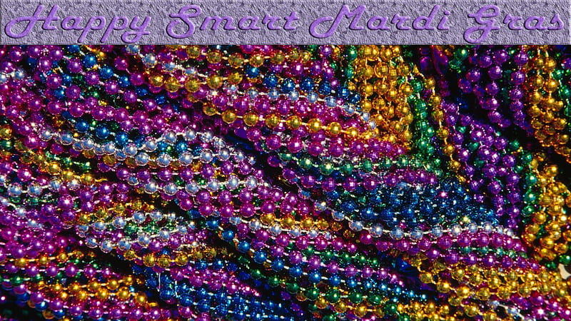 Colorful Decoration Beads Mardi Gras, HD wallpaper