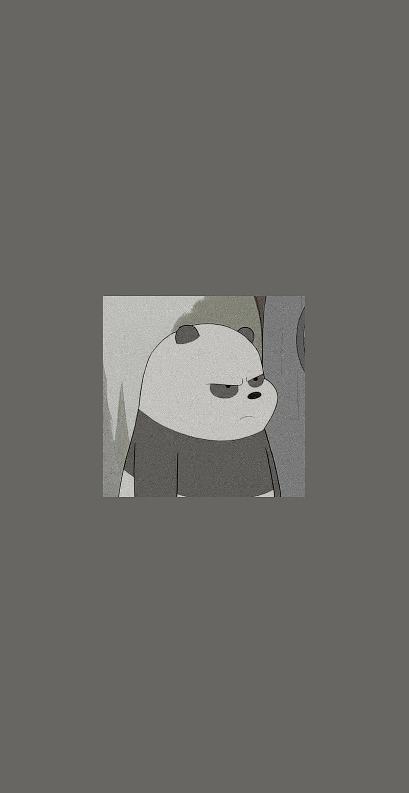 Panda, cartoons, gris, we bare bears, HD phone wallpaper