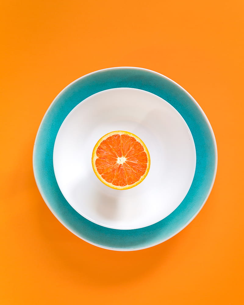 sliced orange fruit in bowl, HD phone wallpaper