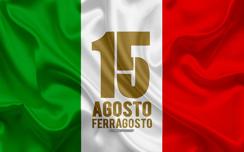 Ferragosto, Italian national holiday, flag of Italy, August 15, national holidays of Italy, Italian flag, HD wallpaper