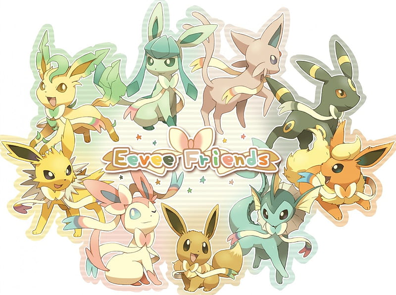 All 27 Types Eevee Evolutions - Eeveelutions