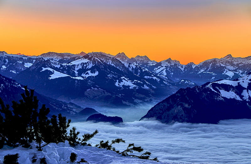 Bernese Alps Switzerland, HD wallpaper