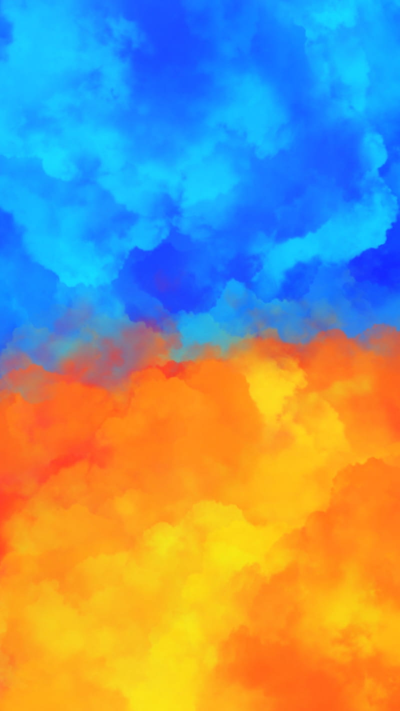 Blue Cloud, FMYury, abstract, background, color, colorful, colors, fog,  gradient, HD phone wallpaper