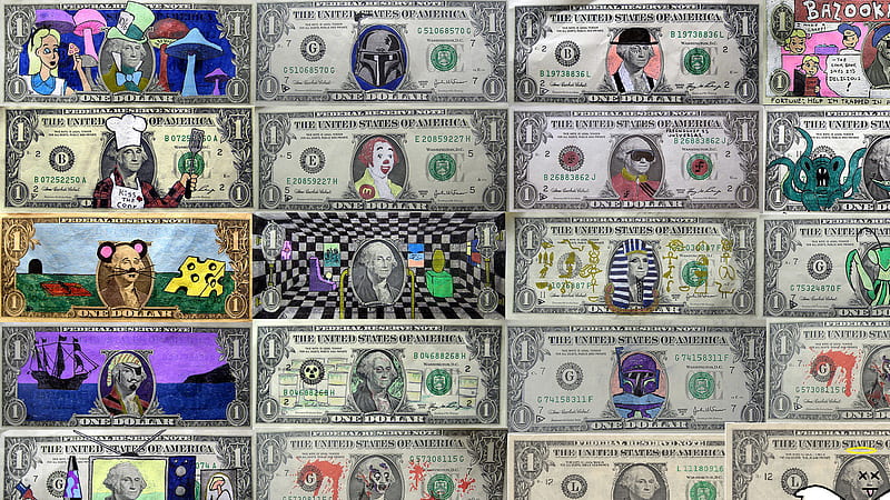 US States One Dollars Money, HD wallpaper