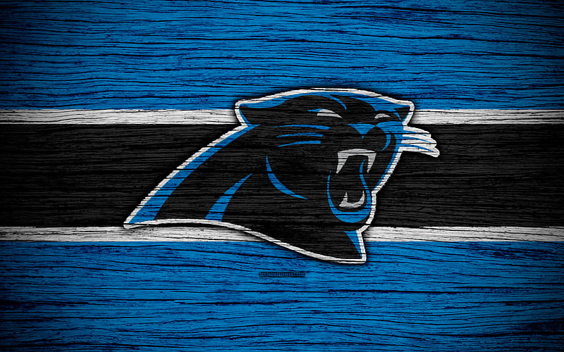 Carolina Panthers, NFL wooden texture, american football, logo, emblem, Charlotte, North Carolina, USA, National Football League, NFC South, HD wallpaper