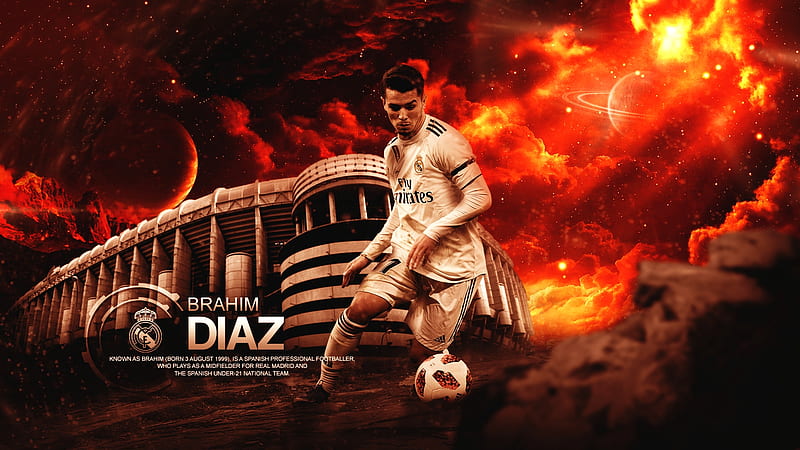 Brahim Diaz, Brahim, Spanish, Footballer, Football, Diaz, Soccer, Player, Real Madrid CF, RealMadrid, HD wallpaper