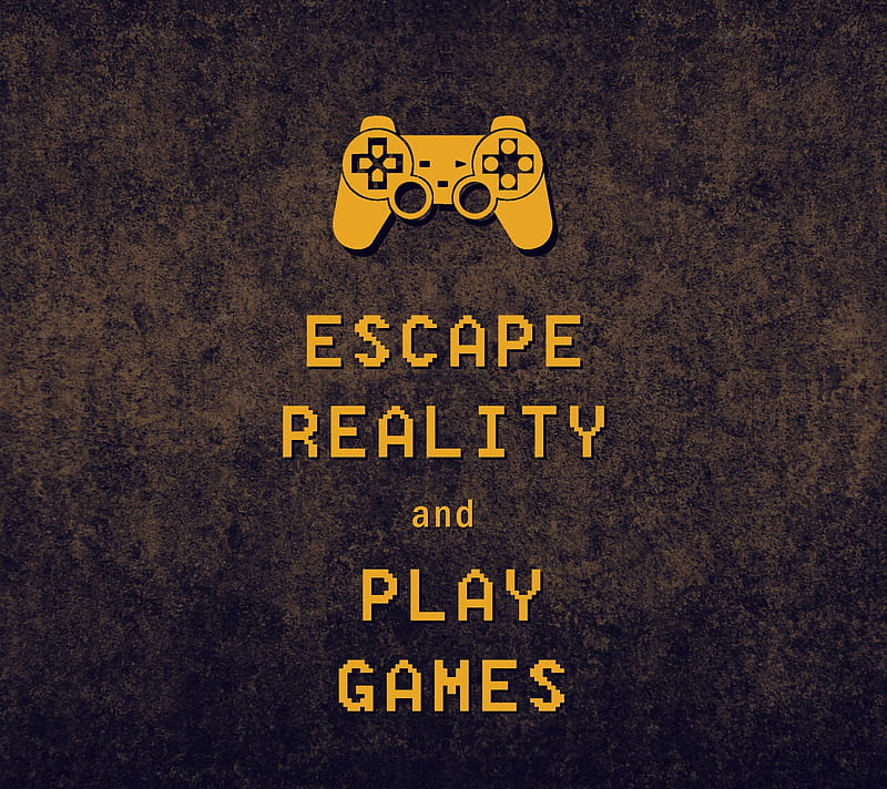 Escape Reality, control, games, luigyh, reality, sayings, video games, HD wallpaper