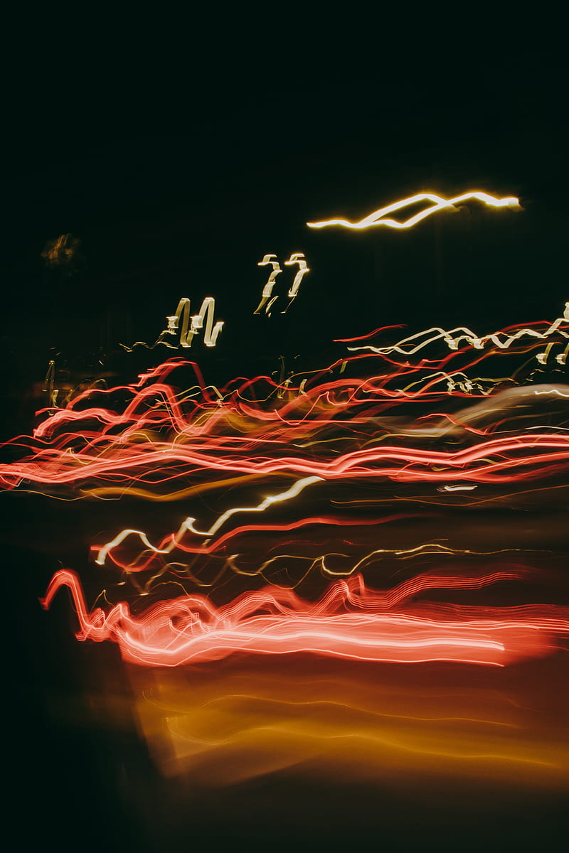 neon, light, long exposure, blur, abstraction, HD phone wallpaper