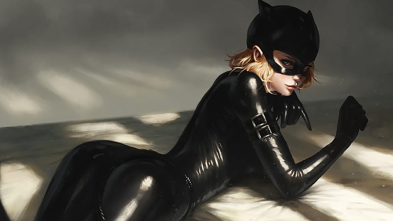 Cat Woman Dc, catwoman, superheroes, artwork, digital-art, HD wallpaper