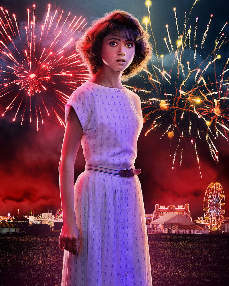 Natalia Dyer Stranger Things Fireworks Poster, HD phone wallpaper