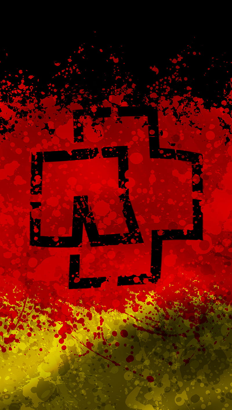 Rammstein, flag, germany, industrial, metal, music, HD phone wallpaper