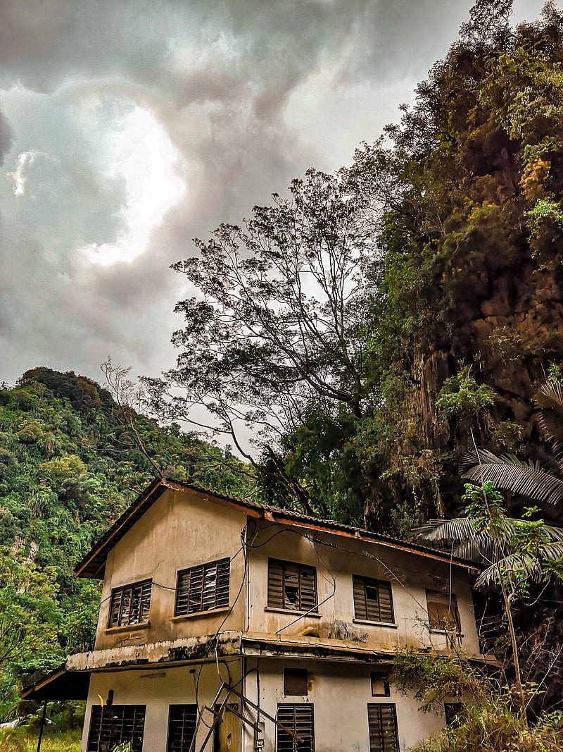 Abandoned House, canyon, ipoh, jungle, malaysia, nature, suburban, HD phone wallpaper