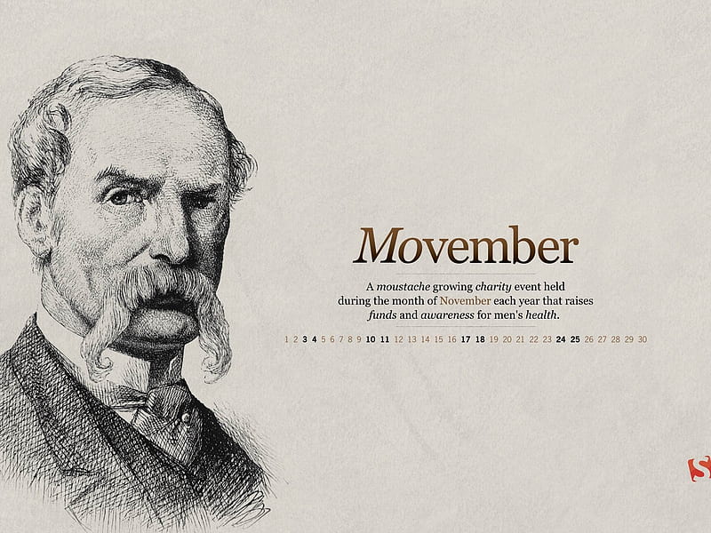Moustache Movember-November 2012 calendar, HD wallpaper