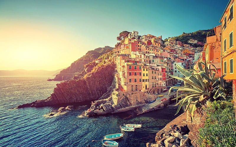 Riomaggiore, Water, Pretty, Boat, Europe, Italy, World, HD wallpaper
