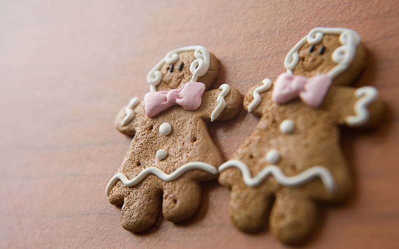Christmas Gingerbread Man snack, HD wallpaper