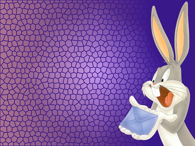 Bugs Bunny with mail/letter, looney tunes, rabbit, mail, bugs bunny, HD wallpaper