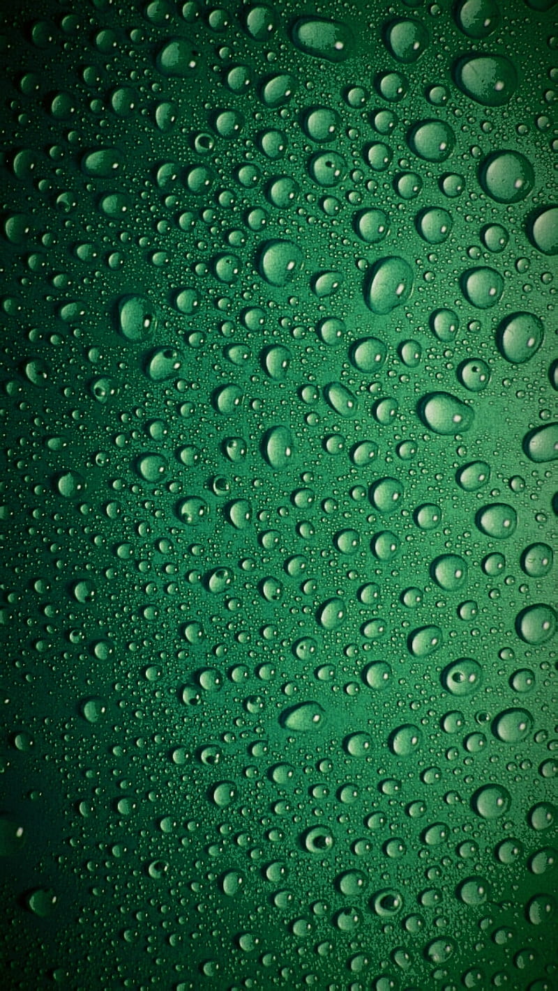 Green Drops 1a, 2018, basic, desenho, druffix, home screen, huawei, love, new, style, water, wet, HD phone wallpaper