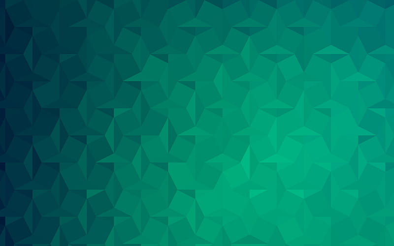 green 3d mosaic texture, green mosaic background, gradient abstraction texture, green abstract background, creative green backgrounds, HD wallpaper