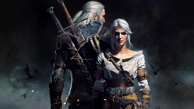 Geralt Ciri The Witcher 3 , the-witcher-3, ciri, geralt-of-rivia, games, HD wallpaper
