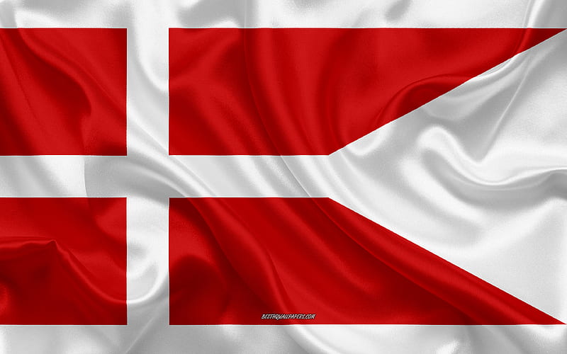 Flag of Royal Danish Air Force silk texture, silk flag, Denmark, Royal Danish Air Force, RDAF, Danish Defence, HD wallpaper