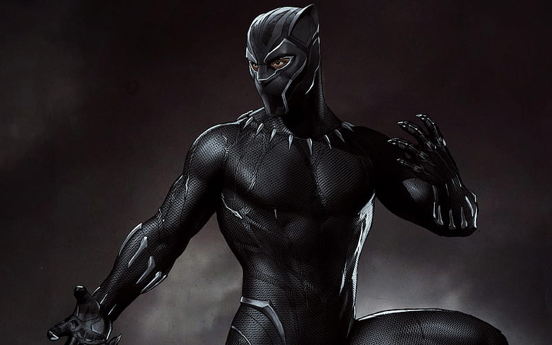 Black Panther, darkness superheroes, 2018 movie, HD wallpaper