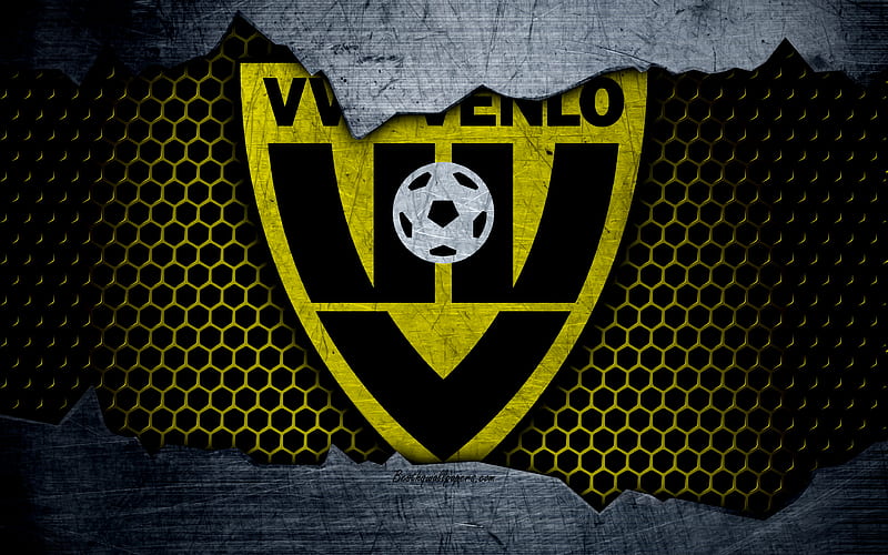 Venlo logo, Eredivisie, soccer, football club, Netherlands, VVV-Venlo, grunge, metal texture, Venlo FC, HD wallpaper