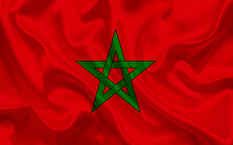 Flag Of Morocco, flag, sea, moroccan, moroccan flag, morocco, HD wallpaper