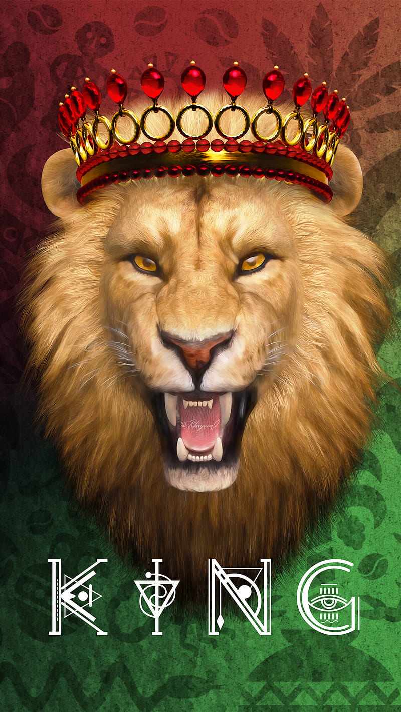 Rey, rhayvenj, corona, león, rey león, Fondo de pantalla de teléfono HD |  Peakpx