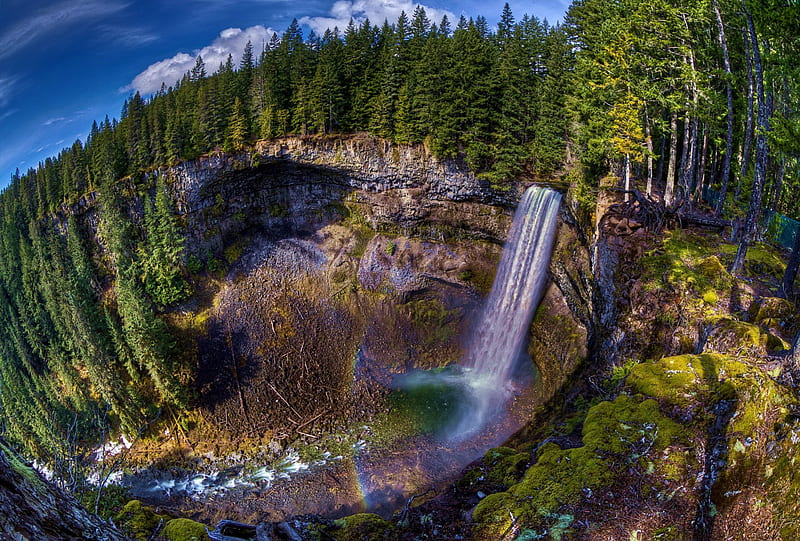 Brandywine Falls, Washington, USA, Waterfalls, Forest, Washington, Brandywine, Falls, Nature, HD wallpaper