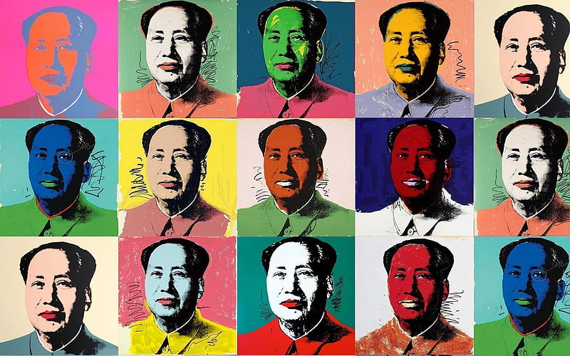 Warhol Chairman Mao 2, art, andy, warhol, china, sixties, chairman, mao, pop art, HD wallpaper